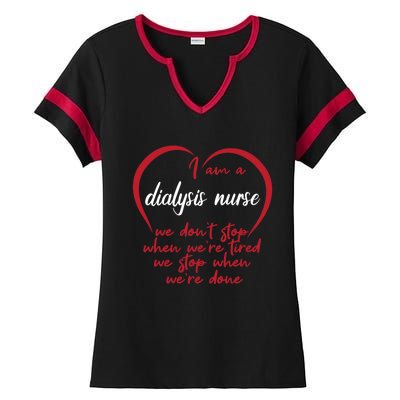 Funny Dialysis Nurse Gift Ladies Halftime Notch Neck Tee