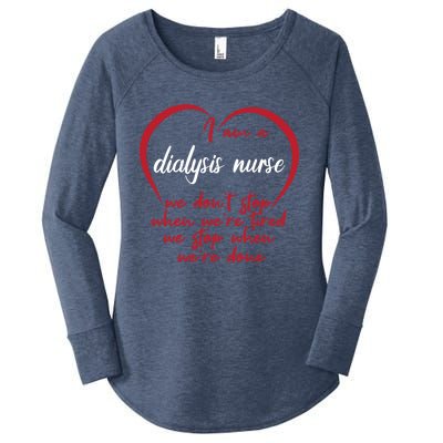 Funny Dialysis Nurse Gift Women's Perfect Tri Tunic Long Sleeve Shirt