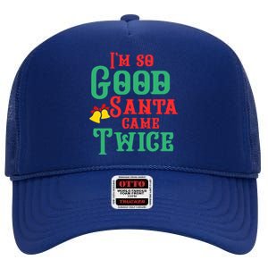 Funny Dirty Naughty Inappropriate Christmas Adult Sexy Xmas Meaningful Gift High Crown Mesh Back Trucker Hat