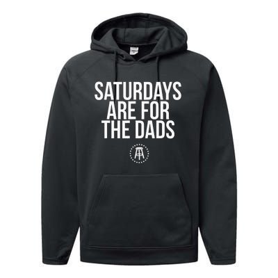 Fathers Day New Dad Gift Saturdays Are For The Dads Performance Fleece Hoodie