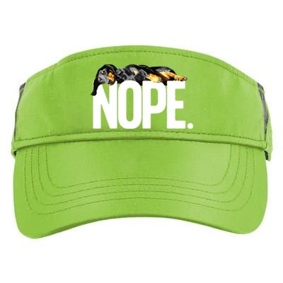 Funny Dachshund Nope Weiner Lovers Gift Adult Drive Performance Visor