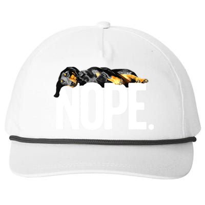 Funny Dachshund Nope Weiner Lovers Gift Snapback Five-Panel Rope Hat