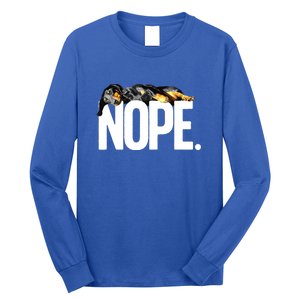 Funny Dachshund Nope Weiner Lovers Gift Long Sleeve Shirt