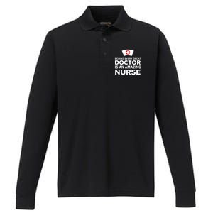 Funny Doctor Nurse Joke Humor Great Gift Performance Long Sleeve Polo