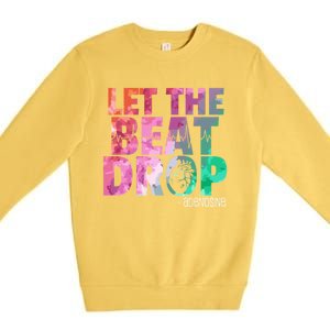 Funny Doctor Nurse Let The Beat Drop Adenosine Cool Gift Premium Crewneck Sweatshirt