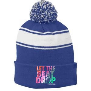 Funny Doctor Nurse Let The Beat Drop Adenosine Cool Gift Stripe Pom Pom Beanie