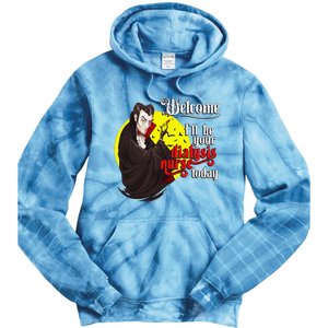 Funny Dialysis Nurse A Vampire Dialysis Nurse Tie Dye Hoodie