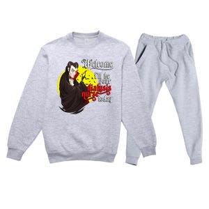 Funny Dialysis Nurse A Vampire Dialysis Nurse Premium Crewneck Sweatsuit Set