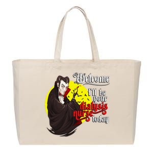 Funny Dialysis Nurse A Vampire Dialysis Nurse Cotton Canvas Jumbo Tote