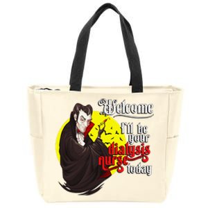 Funny Dialysis Nurse A Vampire Dialysis Nurse Zip Tote Bag