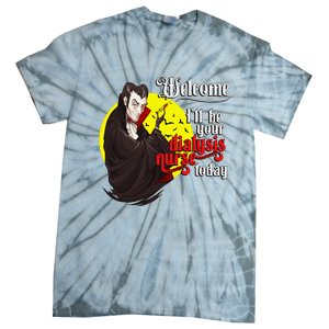 Funny Dialysis Nurse A Vampire Dialysis Nurse Tie-Dye T-Shirt