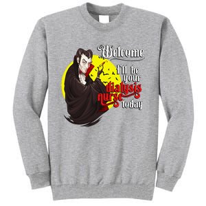 Funny Dialysis Nurse A Vampire Dialysis Nurse Tall Sweatshirt