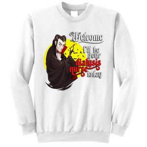 Funny Dialysis Nurse A Vampire Dialysis Nurse Sweatshirt