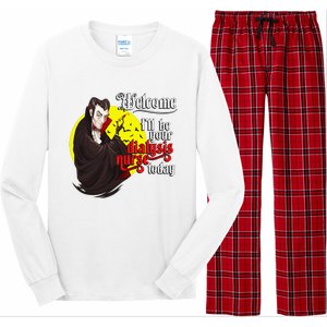 Funny Dialysis Nurse A Vampire Dialysis Nurse Long Sleeve Pajama Set