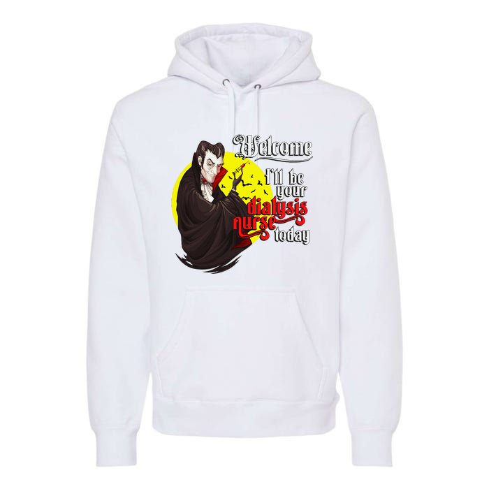 Funny Dialysis Nurse A Vampire Dialysis Nurse Premium Hoodie