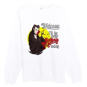 Funny Dialysis Nurse A Vampire Dialysis Nurse Premium Crewneck Sweatshirt