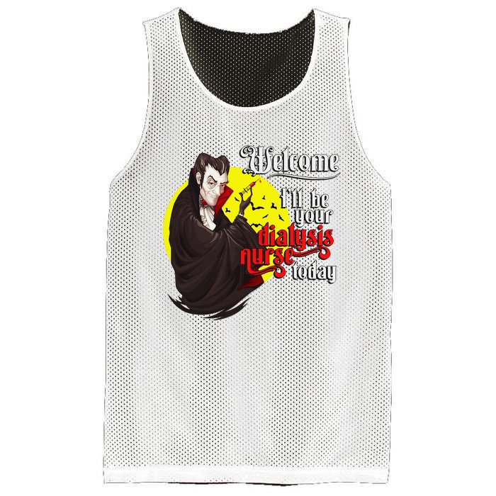 Funny Dialysis Nurse A Vampire Dialysis Nurse Mesh Reversible Basketball Jersey Tank