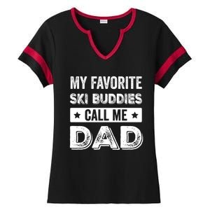 Fathers Day Novelty For Funny Ski Dad Gift Ladies Halftime Notch Neck Tee