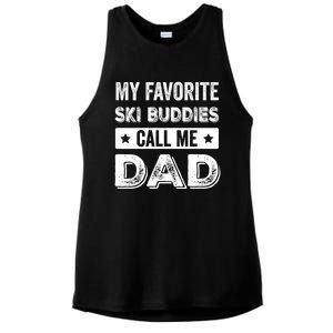 Fathers Day Novelty For Funny Ski Dad Gift Ladies PosiCharge Tri-Blend Wicking Tank