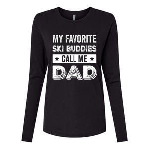 Fathers Day Novelty For Funny Ski Dad Gift Womens Cotton Relaxed Long Sleeve T-Shirt