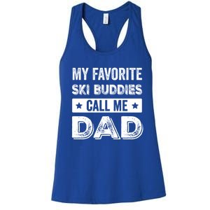 Fathers Day Novelty For Funny Ski Dad Gift Women's Racerback Tank