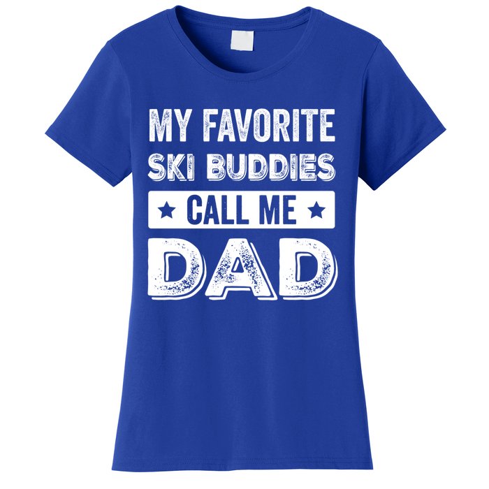 Fathers Day Novelty For Funny Ski Dad Gift Women's T-Shirt