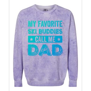 Fathers Day Novelty For Funny Ski Dad Gift Colorblast Crewneck Sweatshirt