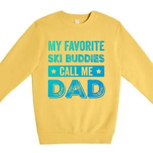 Fathers Day Novelty For Funny Ski Dad Gift Premium Crewneck Sweatshirt