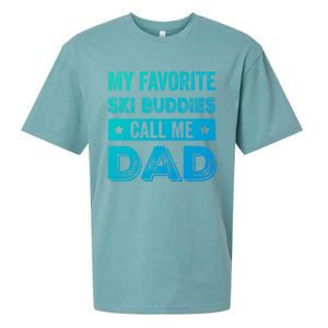 Fathers Day Novelty For Funny Ski Dad Gift Sueded Cloud Jersey T-Shirt