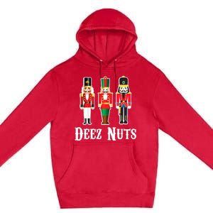 Funny Deez Nuts Nutcracker Crew Ugly Christmas Premium Pullover Hoodie