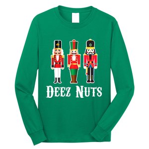 Funny Deez Nuts Nutcracker Crew Ugly Christmas Long Sleeve Shirt