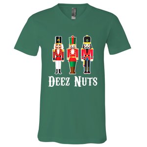 Funny Deez Nuts Nutcracker Crew Ugly Christmas V-Neck T-Shirt