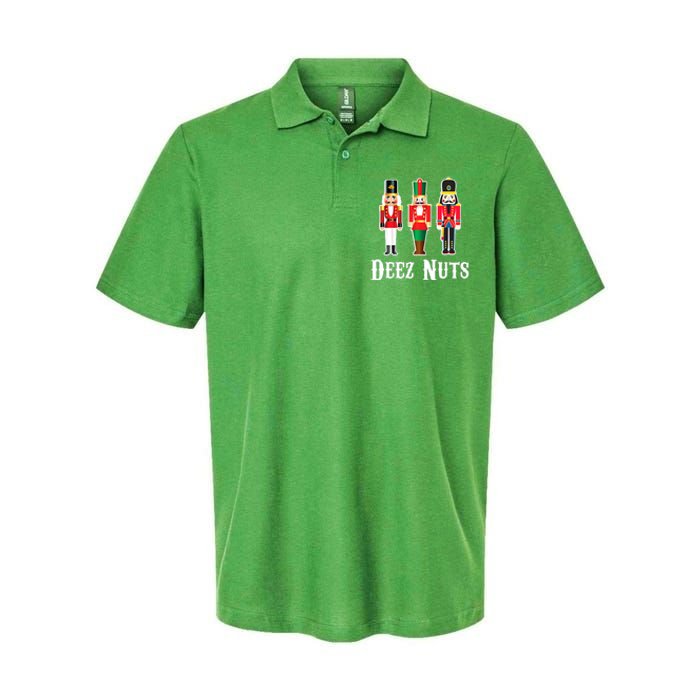 Funny Deez Nuts Nutcracker Crew Ugly Christmas Softstyle Adult Sport Polo