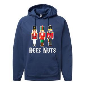 Funny Deez Nuts Nutcracker Crew Ugly Christmas Performance Fleece Hoodie