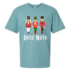 Funny Deez Nuts Nutcracker Crew Ugly Christmas Sueded Cloud Jersey T-Shirt