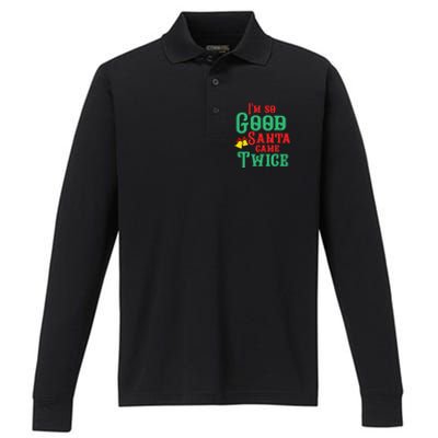 Funny Dirty Naughty Inappropriate Christmas Adult Sexy XMAS TShirt Performance Long Sleeve Polo