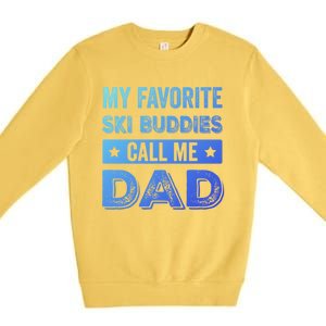 Fathers Day Novelty For Funny Ski Dad Gift Premium Crewneck Sweatshirt