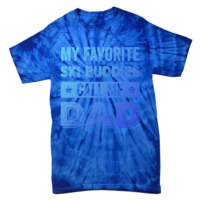 Fathers Day Novelty For Funny Ski Dad Gift Tie-Dye T-Shirt