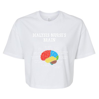 Funny Dialysis Nurse Brain Anatomy Nephrology Nursing Gift Bella+Canvas Jersey Crop Tee