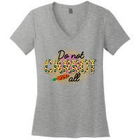 Funny Do Not Carrot All Cool Easter Women's V-Neck T-Shirt