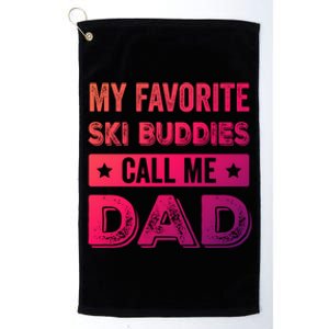 Fathers Day Novelty For Funny Ski Dad Gift Platinum Collection Golf Towel