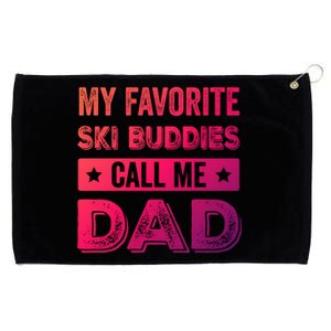 Fathers Day Novelty For Funny Ski Dad Gift Grommeted Golf Towel