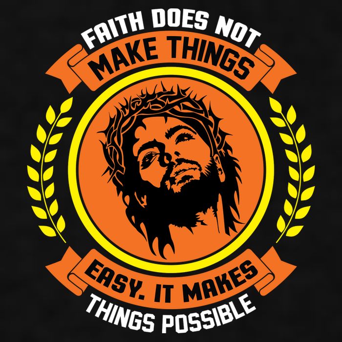 Faith Does Not Make Things Easy It Makes Things Possible Ladies PosiCharge Tri-Blend Wicking Tank
