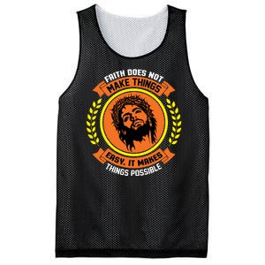 Faith Does Not Make Things Easy It Makes Things Possible Mesh Reversible Basketball Jersey Tank