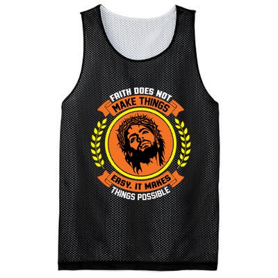 Faith Does Not Make Things Easy It Makes Things Possible Mesh Reversible Basketball Jersey Tank