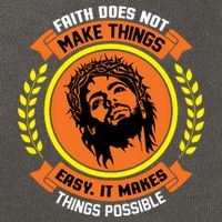 Faith Does Not Make Things Easy It Makes Things Possible Cotton Canvas Backpack