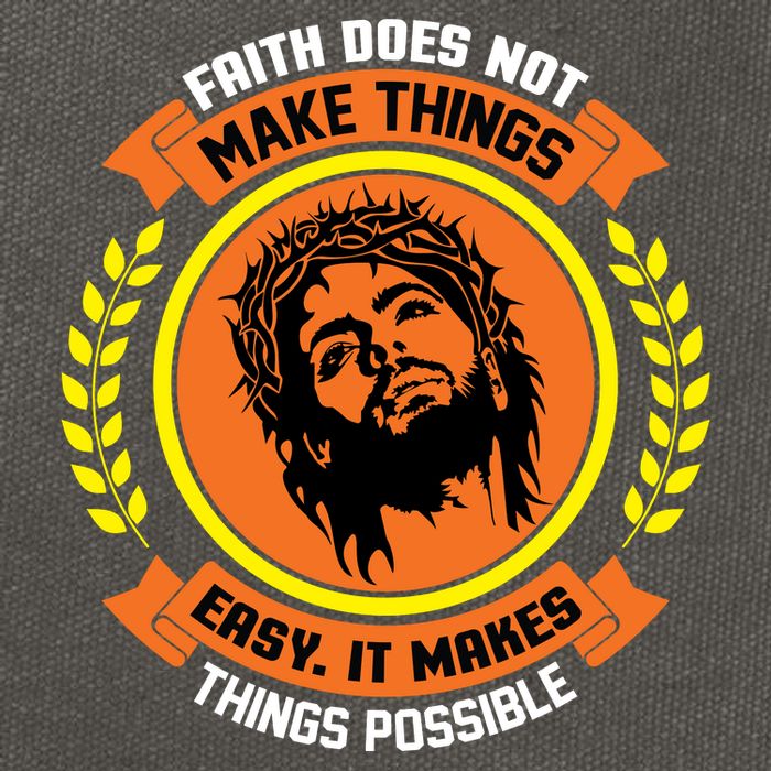 Faith Does Not Make Things Easy It Makes Things Possible Cotton Canvas Backpack