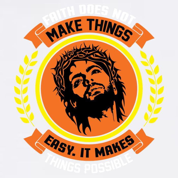 Faith Does Not Make Things Easy It Makes Things Possible Garment-Dyed Sweatshirt