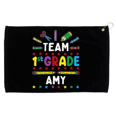 First Day Of School Team 1st Grade Amy Name Group Grommeted Golf Towel