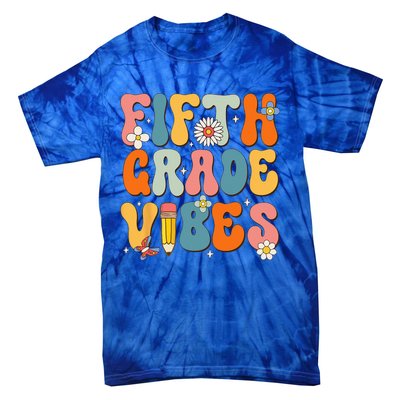 First Day Of School Fifth Grade Vibes Back To School Tie-Dye T-Shirt